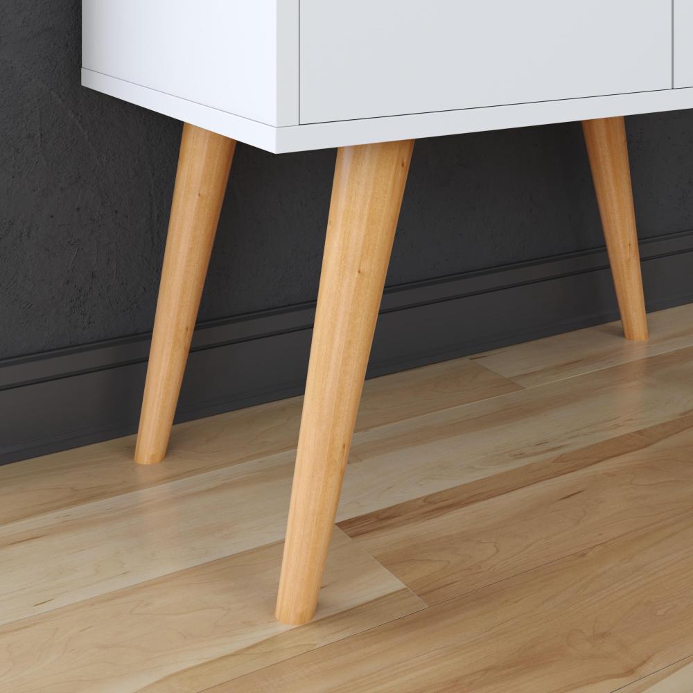 Miniatura Aparador Buffet 2 Portas Com Prateleira Retrô Veneza - Branco Acetinado - Lojas RPM