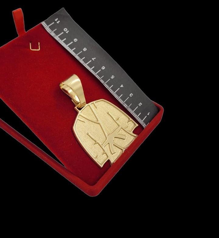 Miniatura Pingente Faixa Preta Dourado - Banhado A Ouro 18K