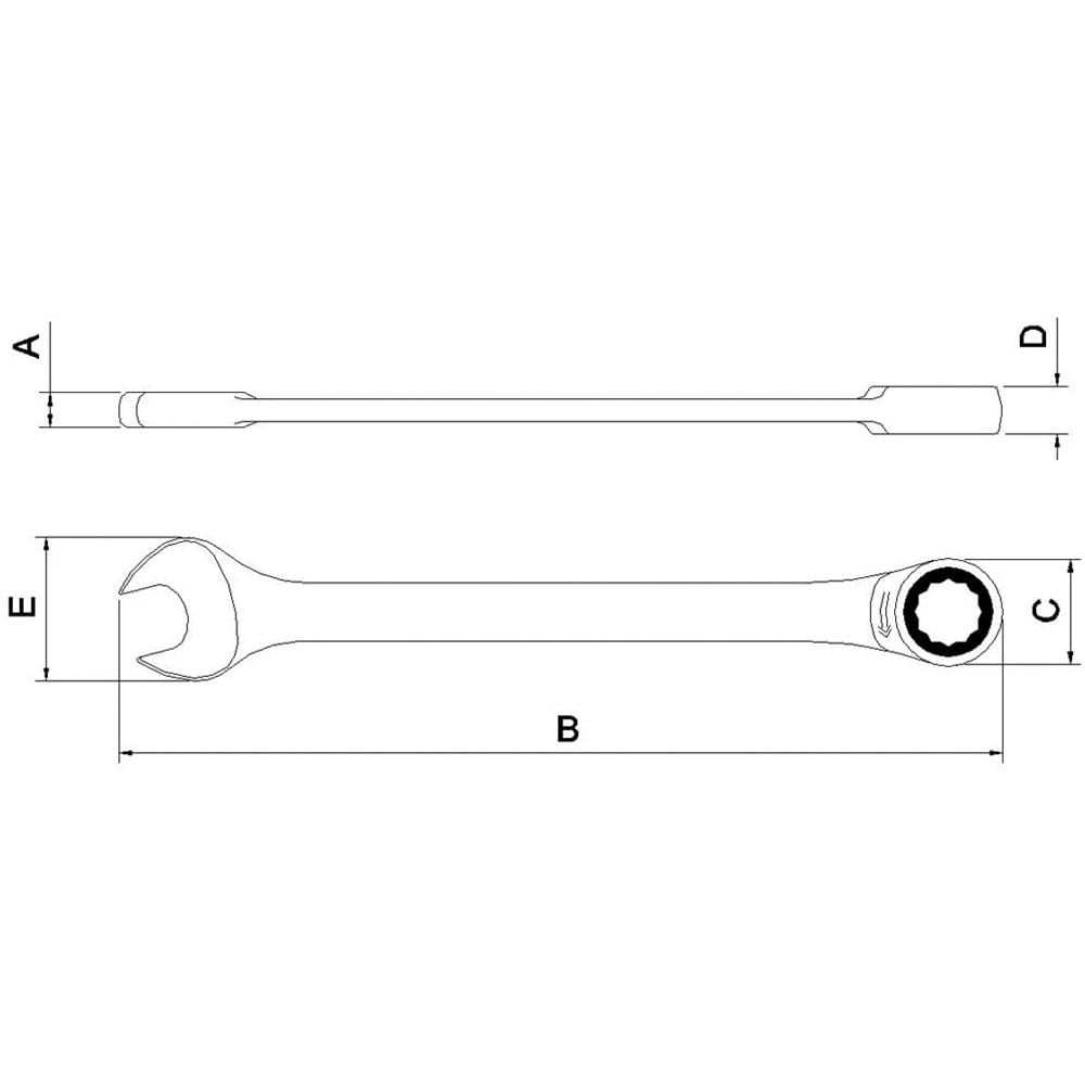 Miniatura Chave Combinada com Catraca Tramontina Pro 14mm - 44652/114