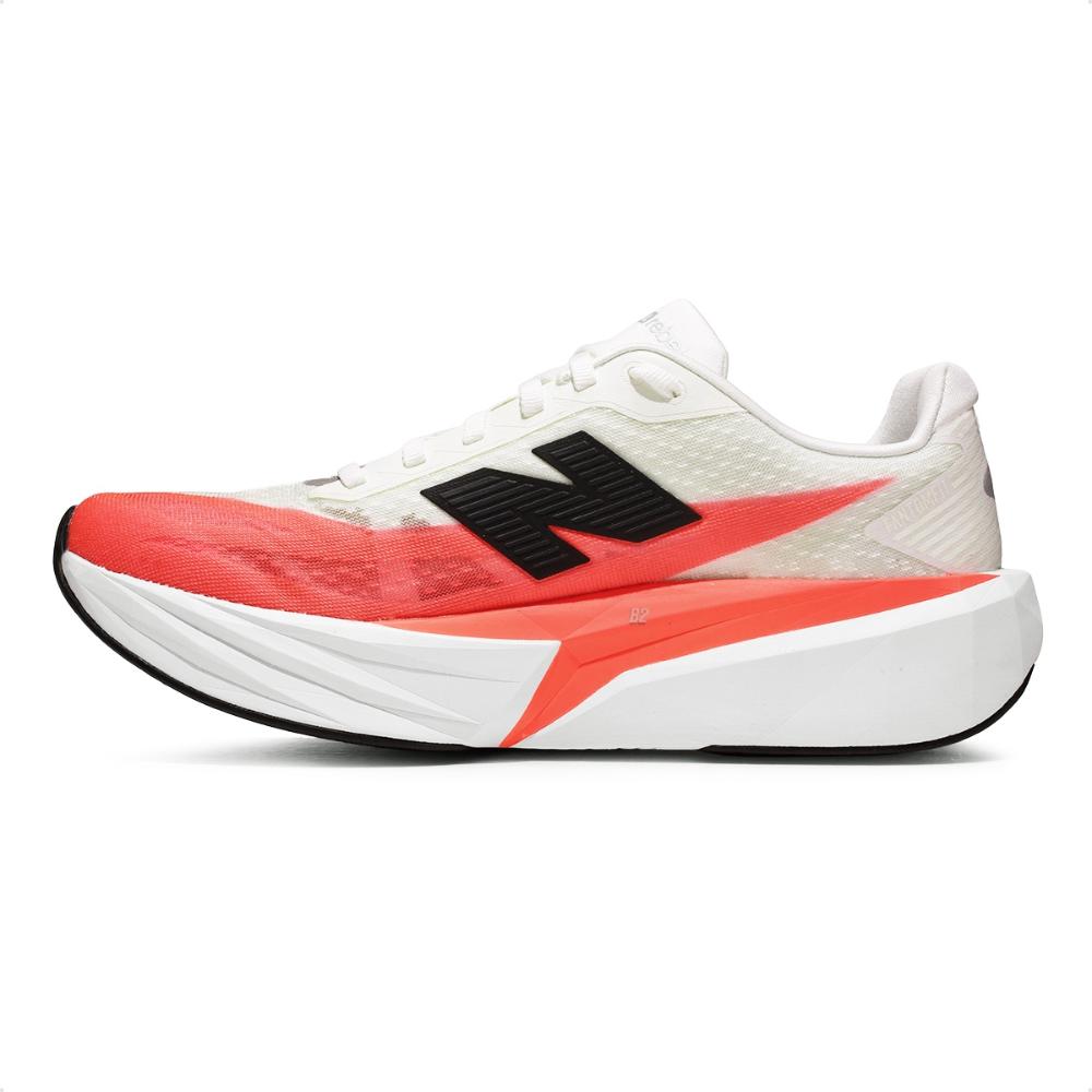 Miniatura Tenis New Balance Fuelcell Rebel V5 Masculino Branco / Coral - 39
