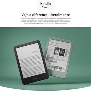 Miniatura E-Reader Kindle 11ª Geração Amazon com 16GB, Luz integrada e Wi-Fi - Preto
