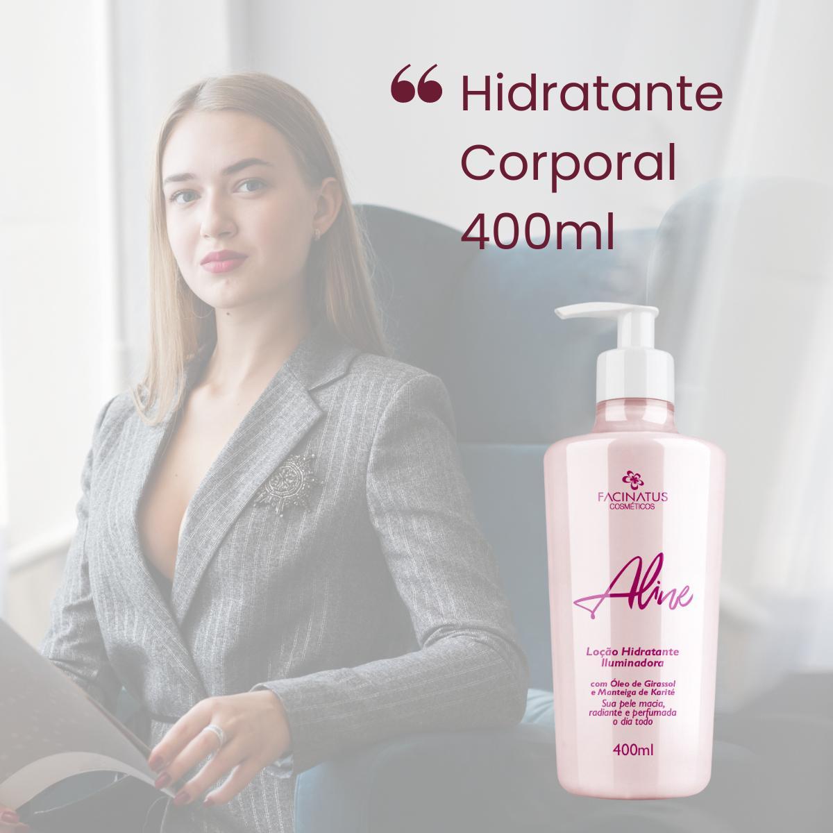 Miniatura Loção Hidratante Iluminadora Aline 400 Ml Creme De Corpo