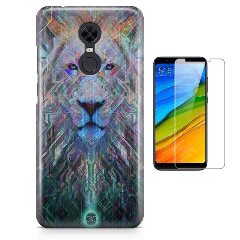 Miniatura Kit Capa   Xiaomi Redmi 5 Plus Lion E Pelicula