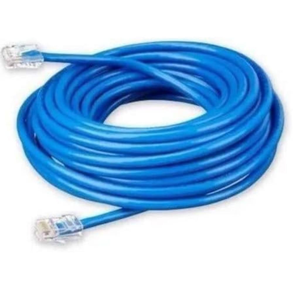 Miniatura Cabo De Rede 35 Metros Cat 5 Azul Internet Montado