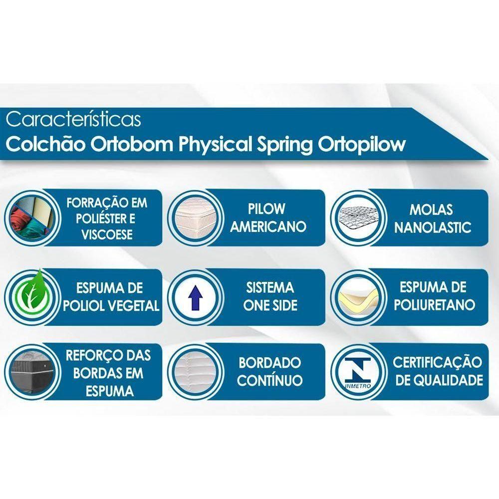 Miniatura Colchão Queen Molas Bonnel Nanolastic Physical Spring Ortopillow (158X198X23) - Ortobom