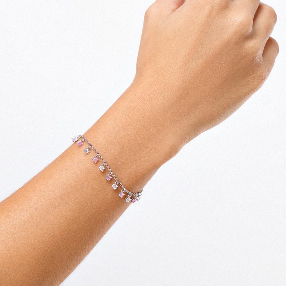 Miniatura Pulseira Cravejada em Prata 925