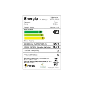 Micro-ondas Britânia BMO28 com Função Timer e Descongelar – 25L 110V