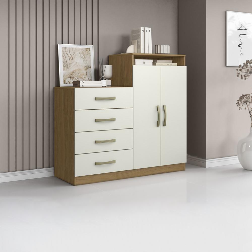 Miniatura Comoda Sapateira 04 Gavetas 02 Portas 2004142 Atacama Off White
