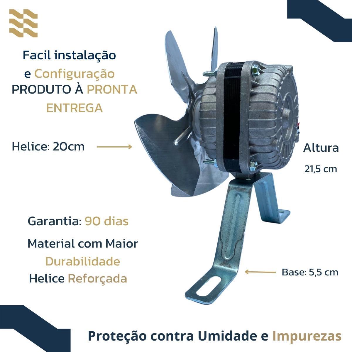 Miniatura Motor Micro Ventilador 1/40 Bivolt Freezer Refrigeração