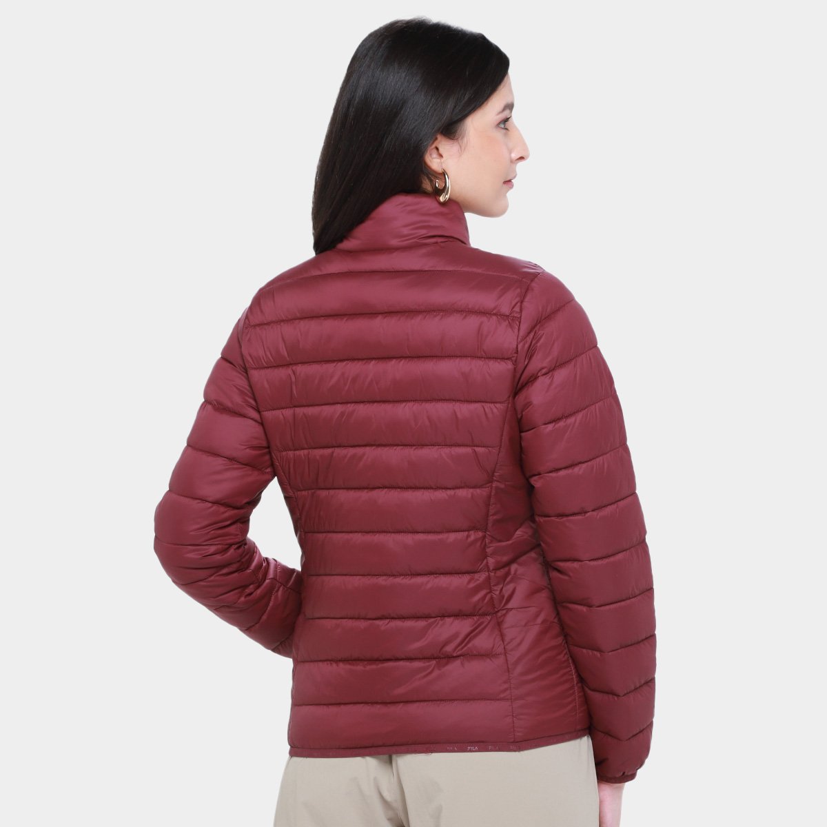 Miniatura Jaqueta Fila Touch Ligth Feminina Vinho - G