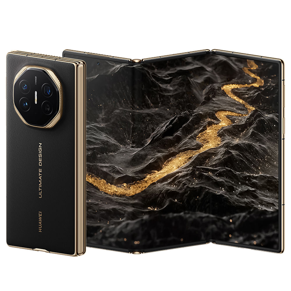 Miniatura Smartphone Huawei Mate XT Preto, com Tela Tripla, 4G, 16GB RAM, 1TB e Câmera 50MP + 12MP + 12MP Bivolt