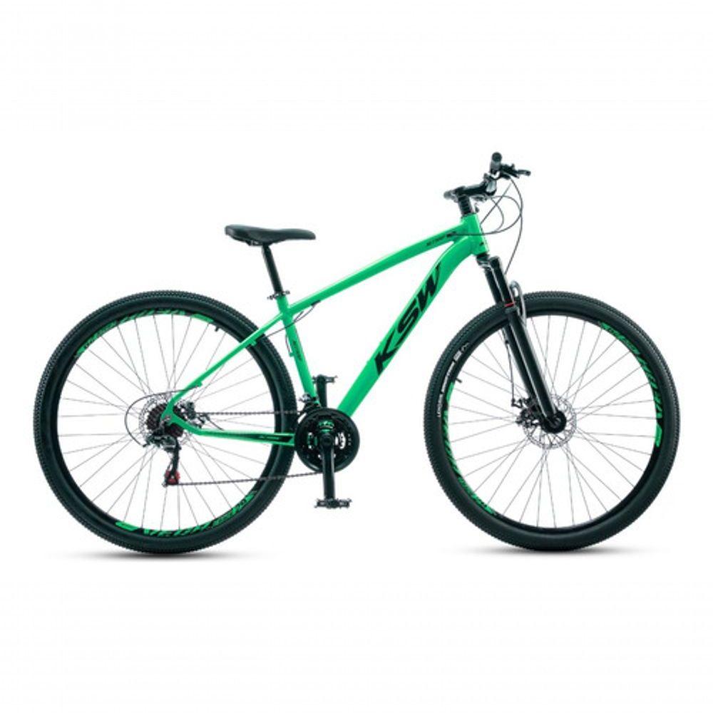 Miniatura Bicicleta Bike Aro 29 Ksw Marcha 21 Velocidades Alumínio Xlt 100 Mtb Verde 17