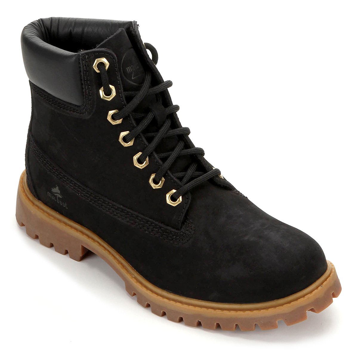 Miniatura Bota Couro Macboot Lauryn 04 Feminina Preto - 34
