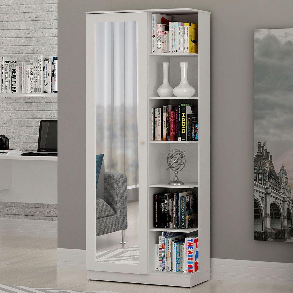 Miniatura Armário Multiuso João Pessoa 1 Porta Com Espelho Valdemóveis