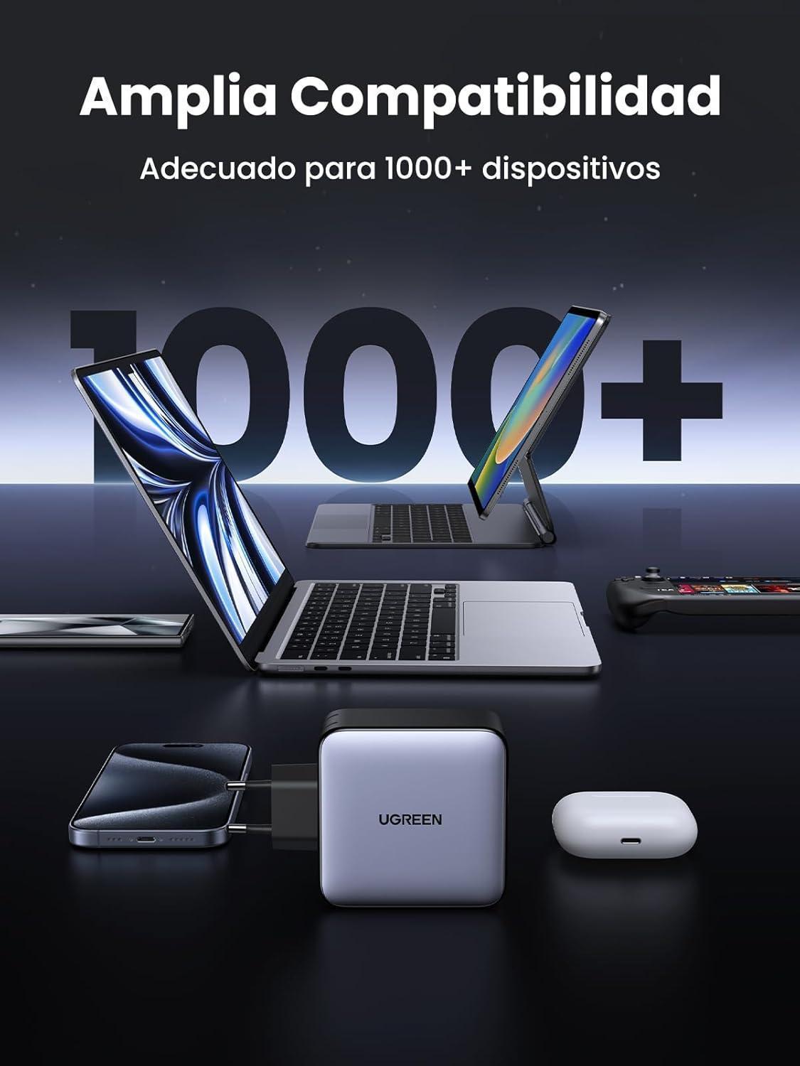 Fonte Carregador De Parede Ugreen 100W 5 Em 1