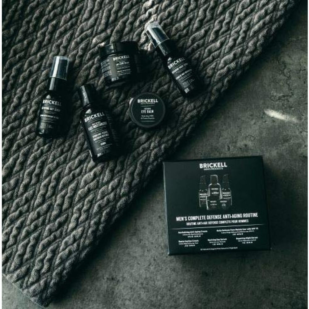 Miniatura Brickell Mens Kit Skincare para Homens com Produtos Organicos Naturais com Vitamina C 5 Produtos