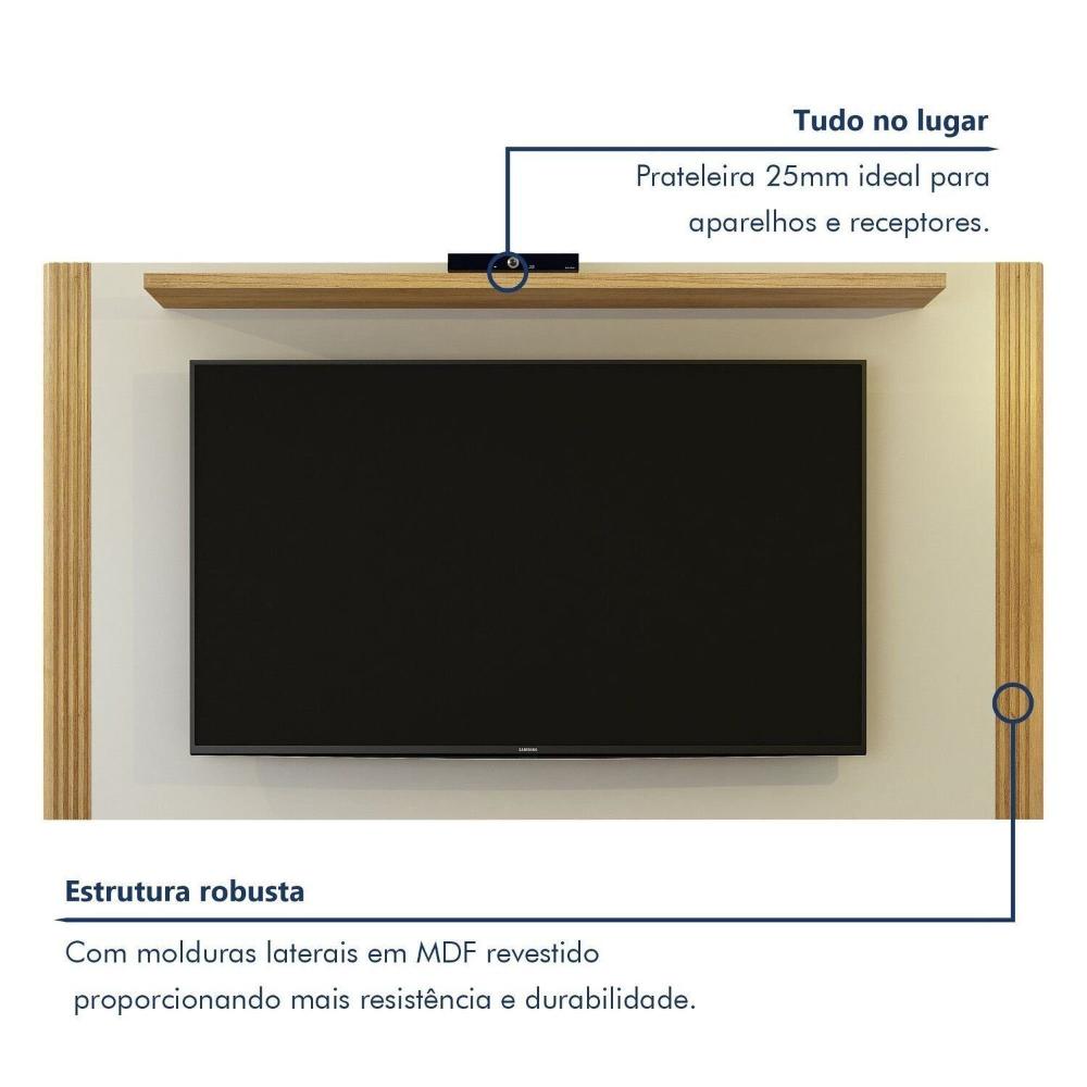 Painel para Tv até 60 Polegadas Diamantina Cinamomo/Off White
