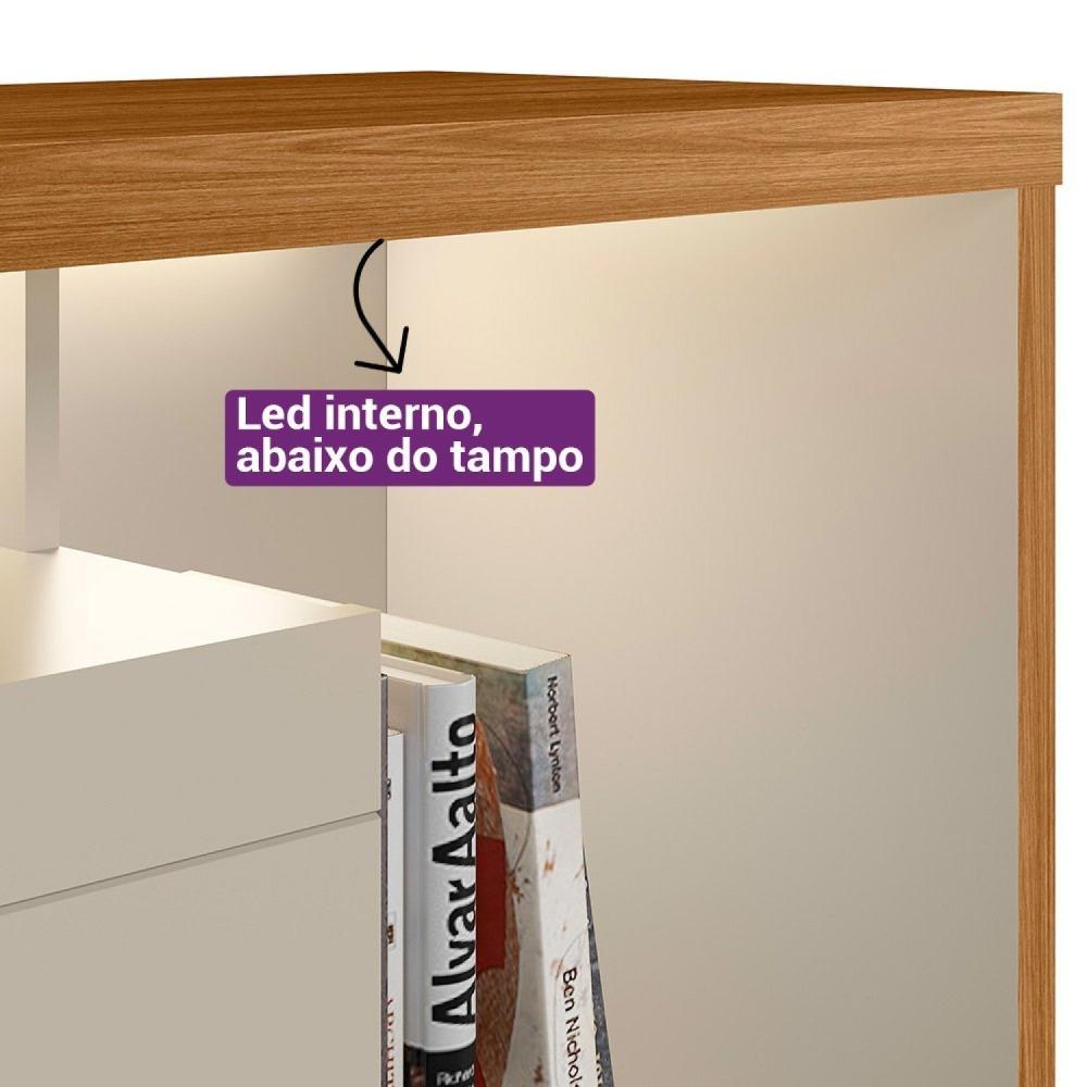 Conjunto Rack Cronos 1.8 com Kit Fita LED 1 Fita (1600mm) Nature/ Off White