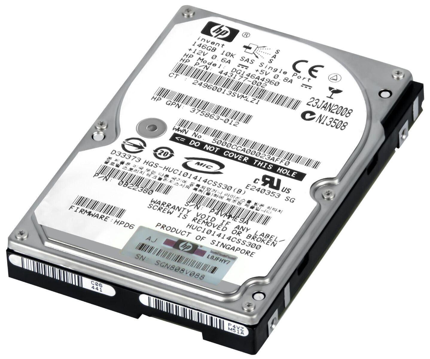 Miniatura HD SAS HP 146GB 10K 2.5 DG146A4960 443177-002 375863-012