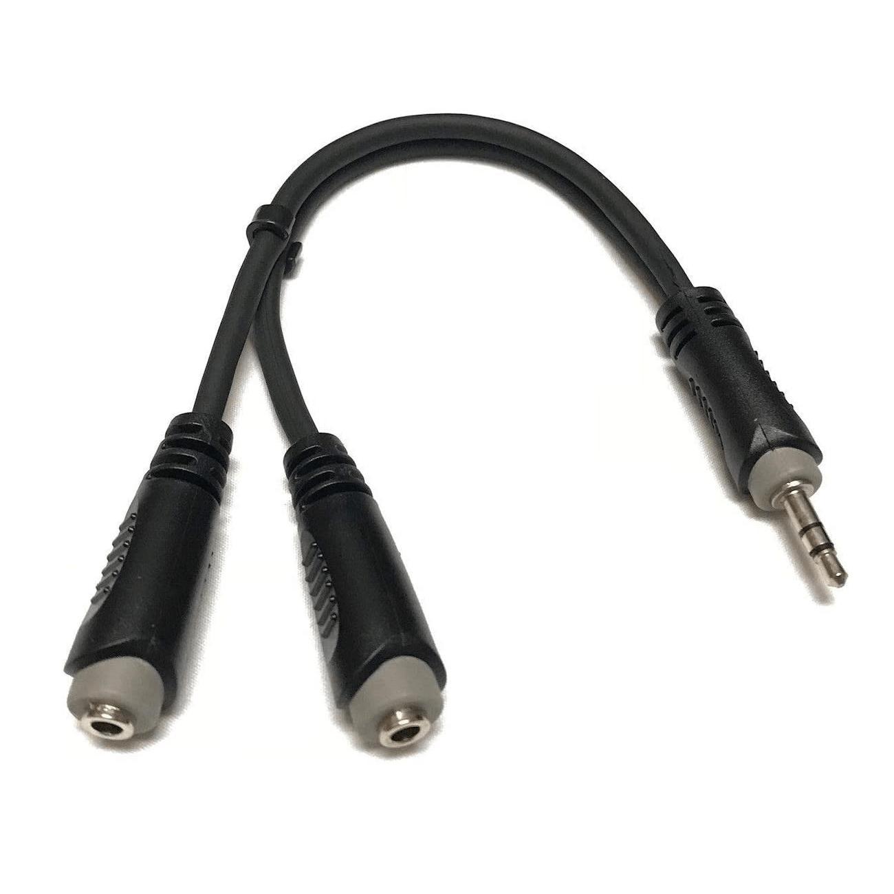 Miniatura Cabo Splitter P2 Macho Para 2X P2 Fêmea De 3.5Mm (50Cm)