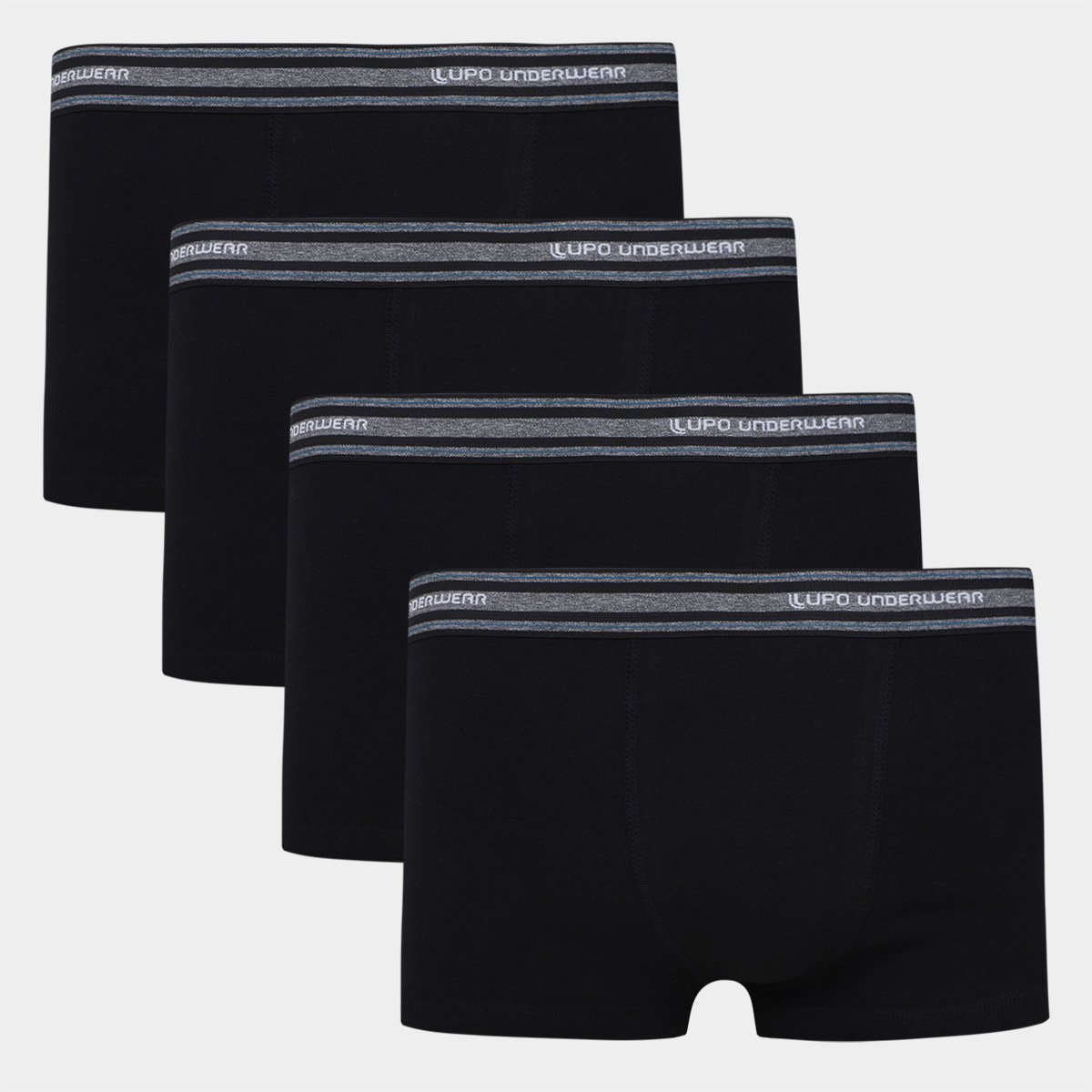 Miniatura Kit Cueca Sunga Lupo Algodão 4 Peças Chumbo - G