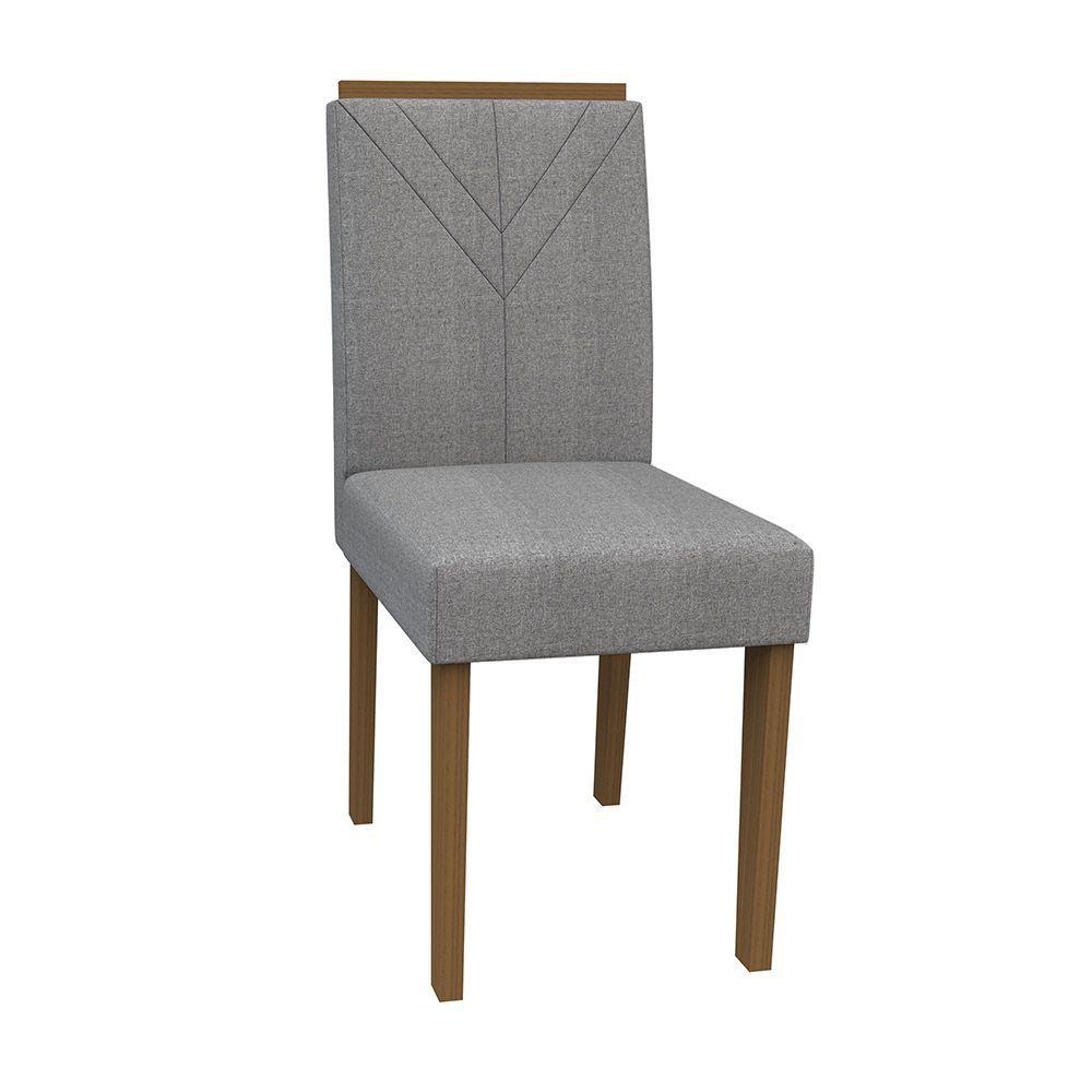 Miniatura Kit 04 Cadeiras De Jantar Júlia Linho Cinza Ln02 D'rossi