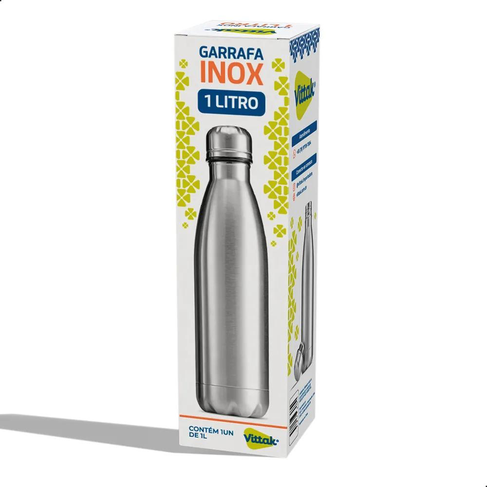 Miniatura Vittak Garrafa Térmica 1 Litro Aço Inox Água Gelada Garantid