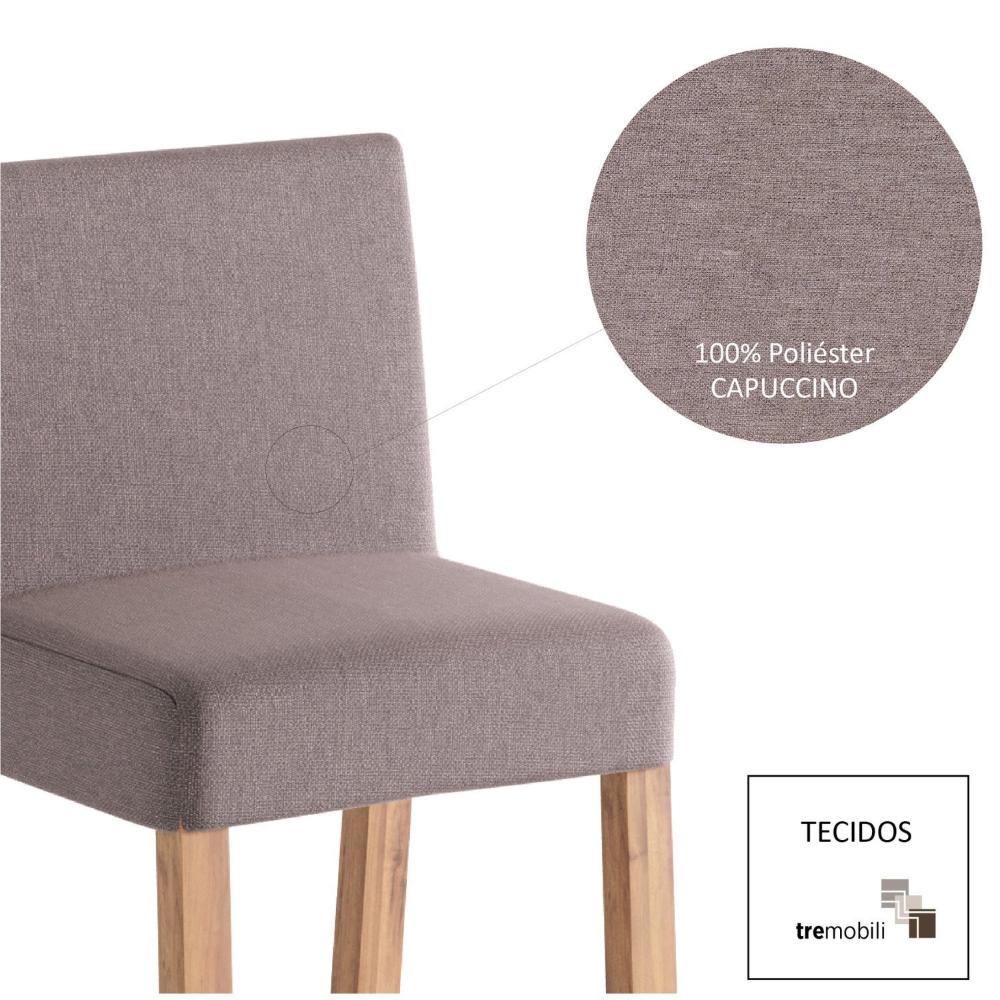 Miniatura Conjunto 2 Cadeiras para Sala de Jantar Prime Capuccino