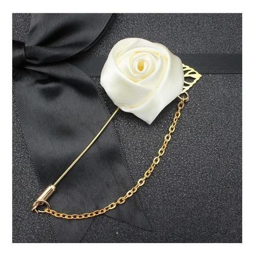 Lapela Broche De Tecido Terno Casamento Noivo Padrinho Flor