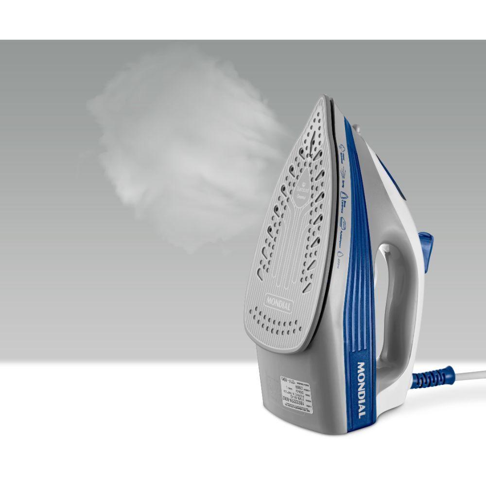 Miniatura Ferro A Vapor Mondial Base Cerâmica Fvn-01-bl Branco-azul 127V