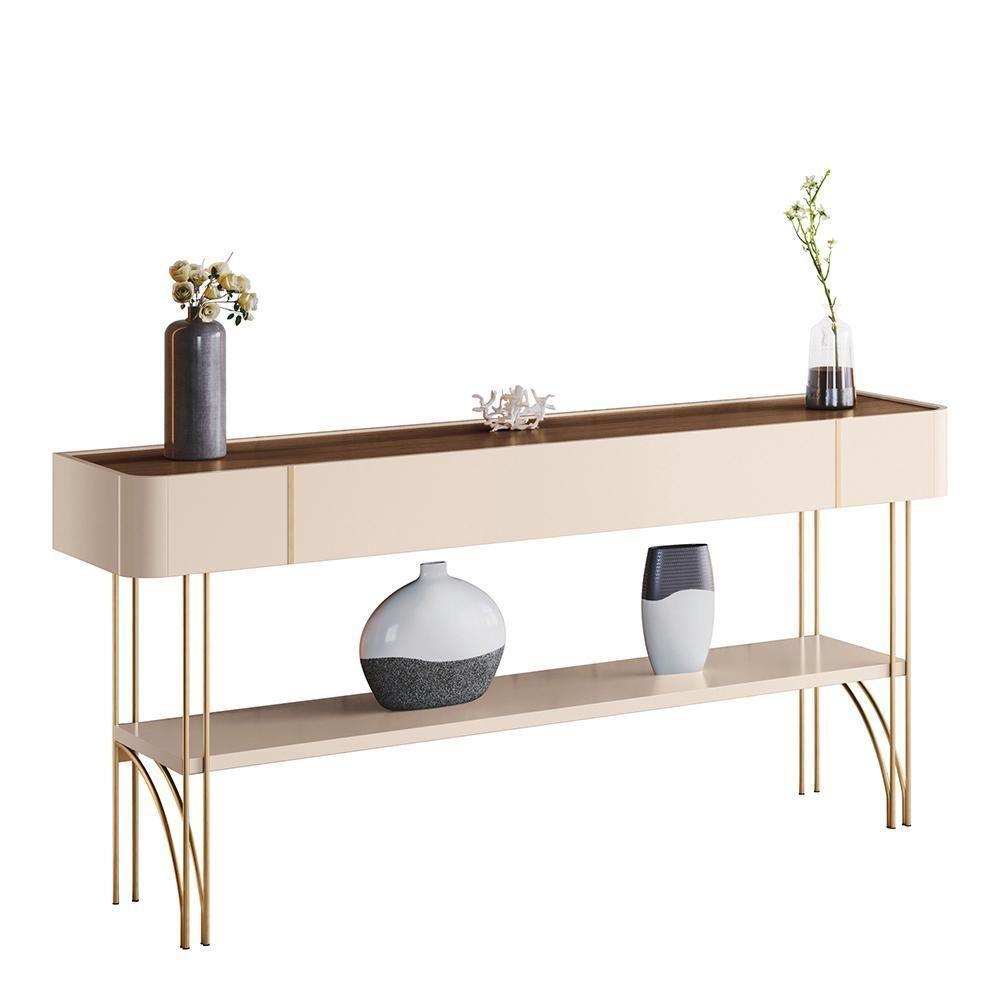 Miniatura Aparador Sala De Estar Vivant Off White-castanho - Hb Móveis Off White-castanho