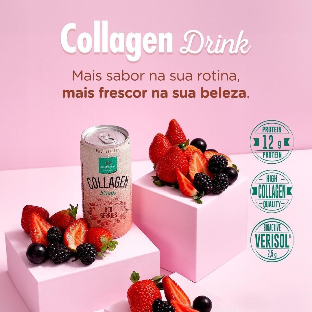 Miniatura Collagen Drink Protein Red Berries - Nutrify 6 Latas