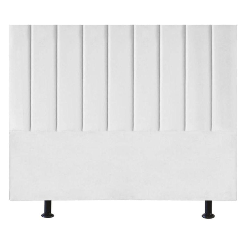 Miniatura Cabeceira De Cama Queen Box 160 Cm Karla Carla Suede Cor:branco