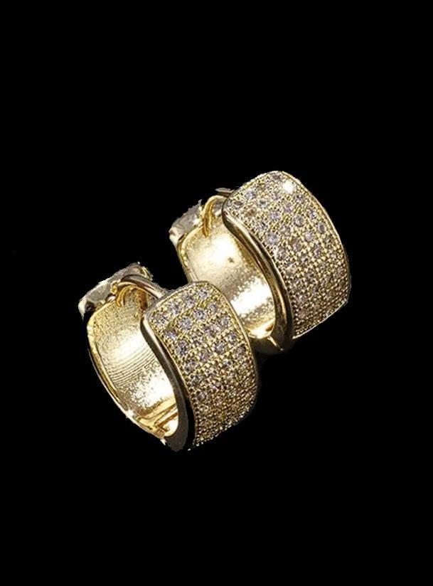 Miniatura Par De Brincos Argola Grossa - Banhado A Ouro 18K