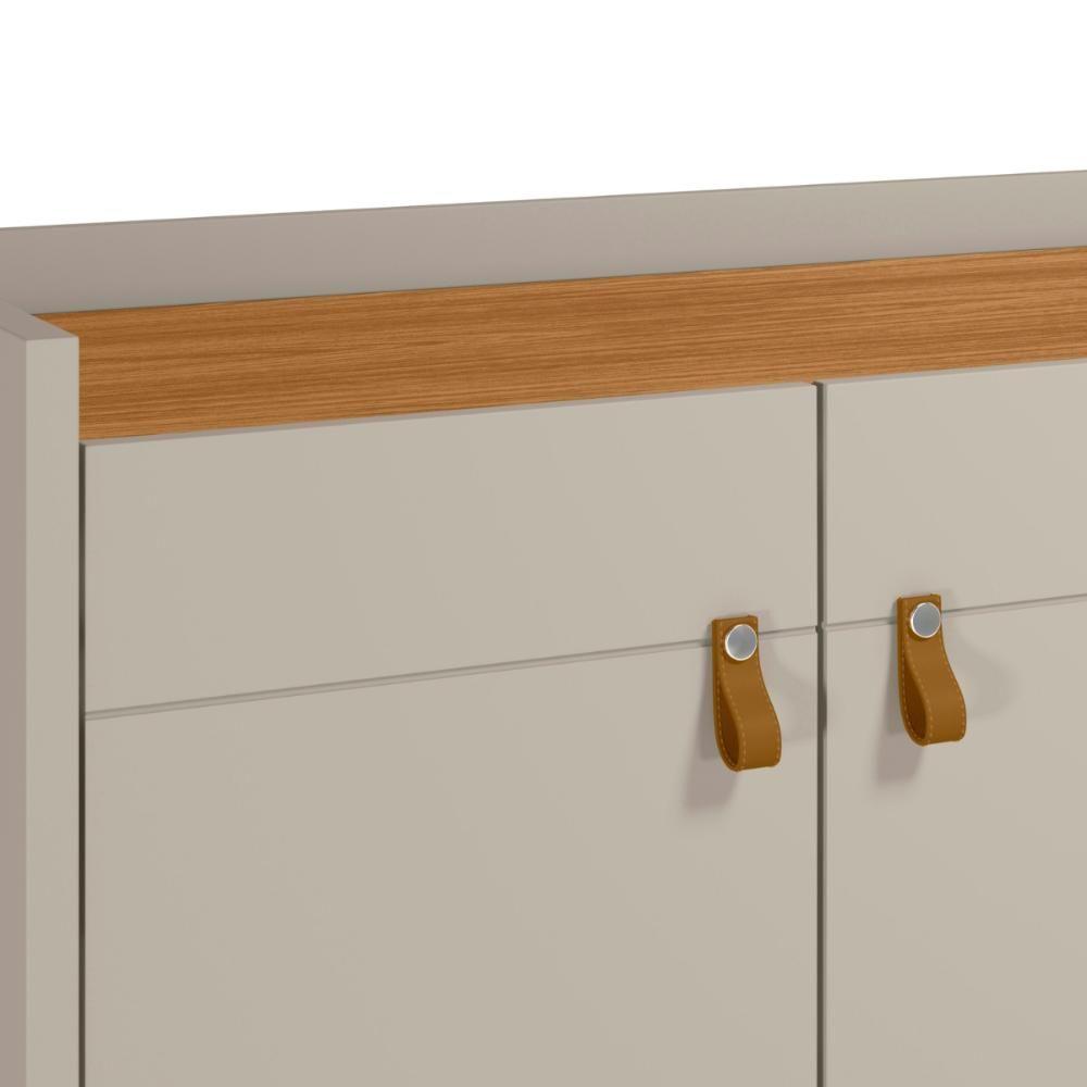 Miniatura Buffet Aparador Ripado Estilo Retrô Tucson Nature Off-white
