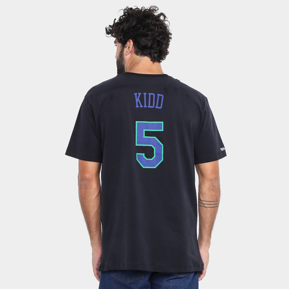 Miniatura Camisa Dallas Mavericks NBA Mitchell & Ness Kidd Masculina Preto - P
