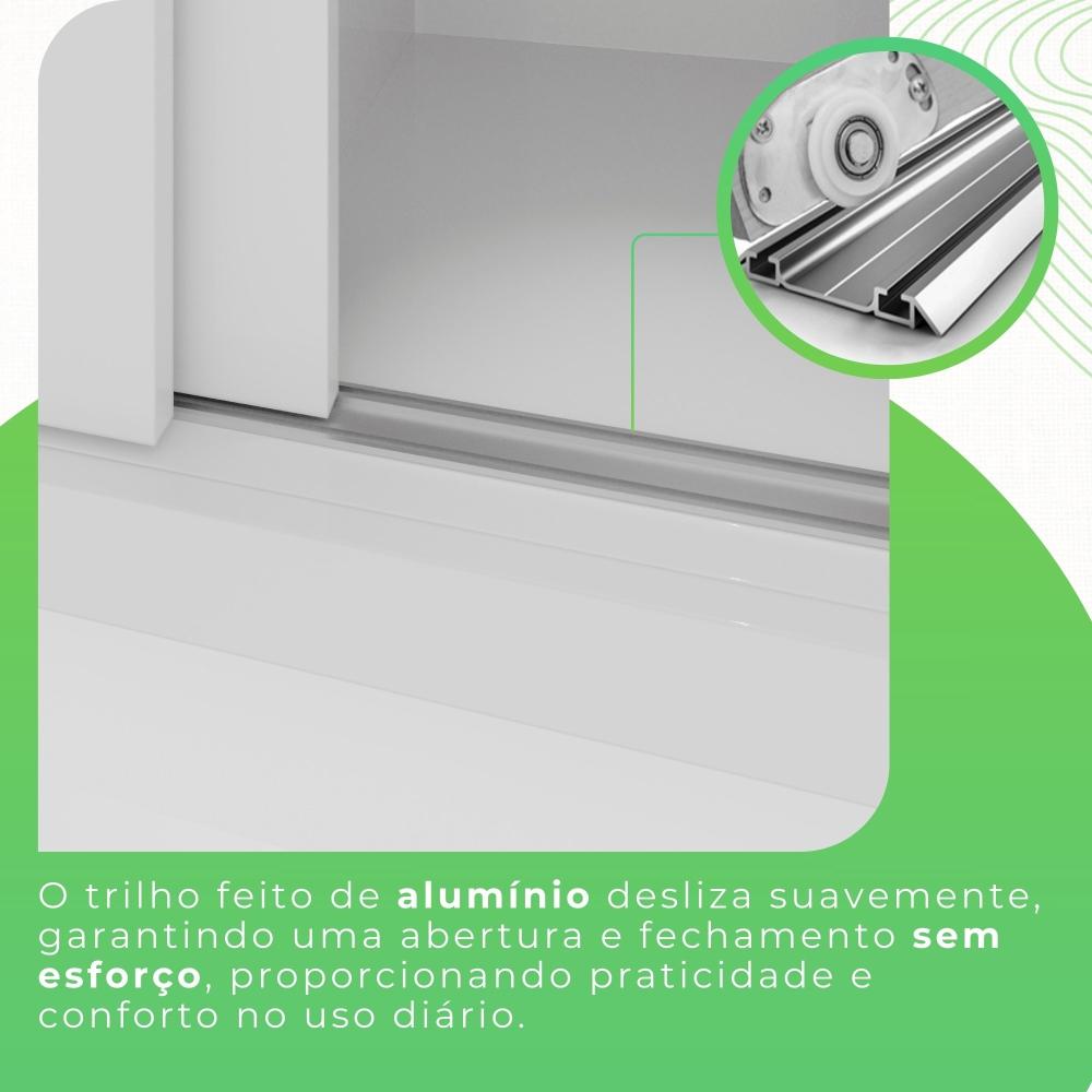 Guarda Roupa Solteiro 2 Portas 2 Gavetas Costa Rica Sallêto Móveis Branco