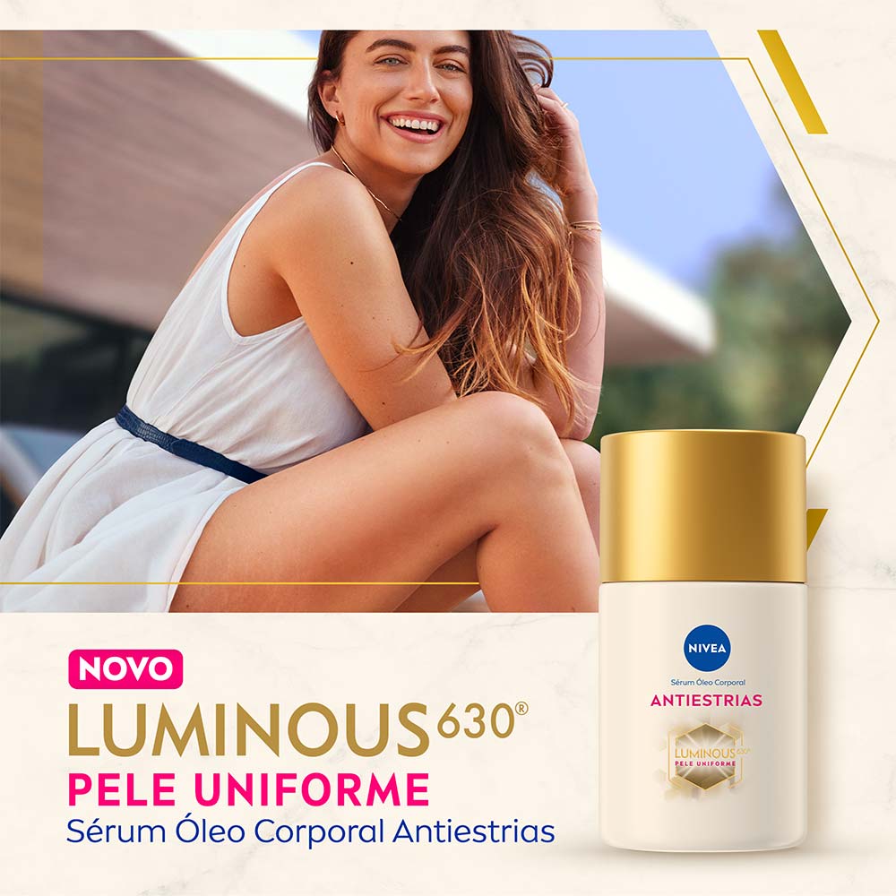 Miniatura Sérum Óleo Corporal Antiestrias Nivea - Luminous 630 Pele Uniforme 100ml