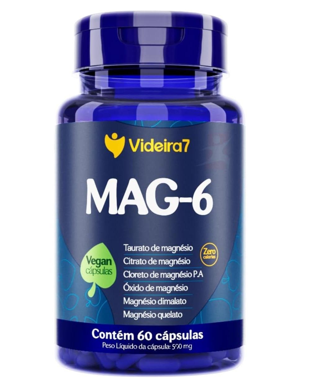 Miniatura Mag-6 ( 6 Formas De Magnésio ) 60 Cápsulas Videira7