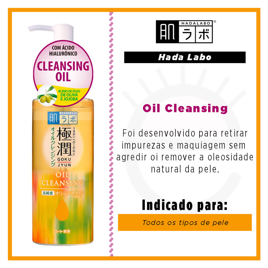 Miniatura Limpador Facial Hada Labo Gokujyun Oil Cleansing 200ml