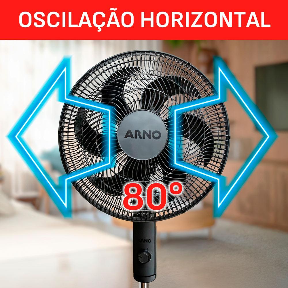 Miniatura Ventilador de Coluna Arno 40cm 6 Pás Essential VE2C Preto 127V Preto - 127V