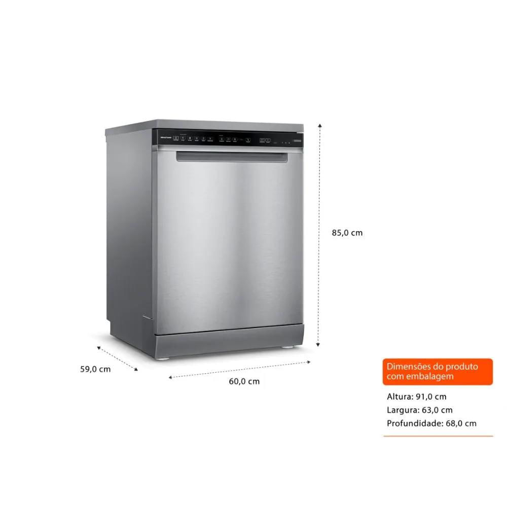 Lava Louças Brastemp 15 Serviços Inox Smart Sensor BLF61AR 220V