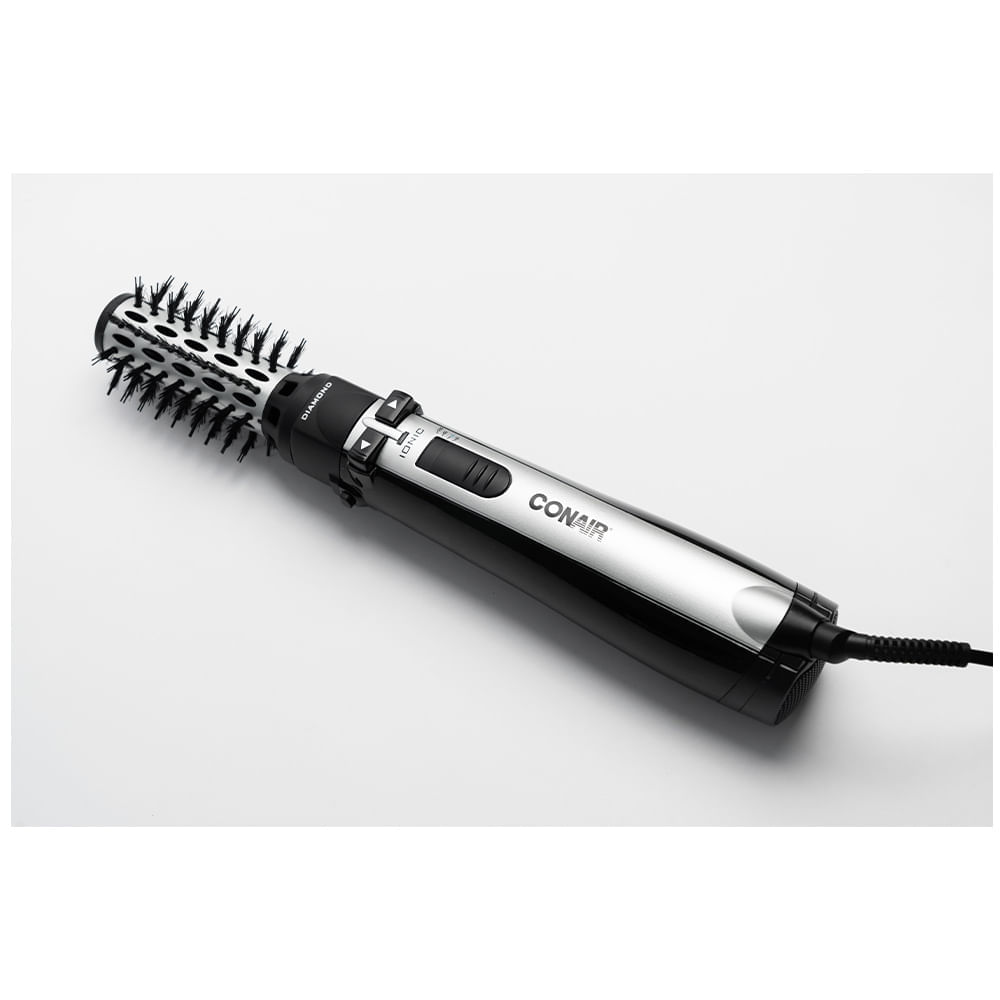 Miniatura Escova Secadora Rotativa Diamond Rotating Conair e 900W Preto e Prata - 2735ABR 110