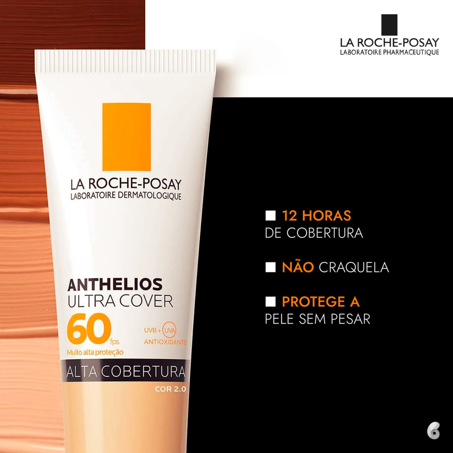 Miniatura La Roche-Posay Anthelios Ultra Cover Cor 4.0 FPS 60 - Protetor Solar Facial Com Cor 30g