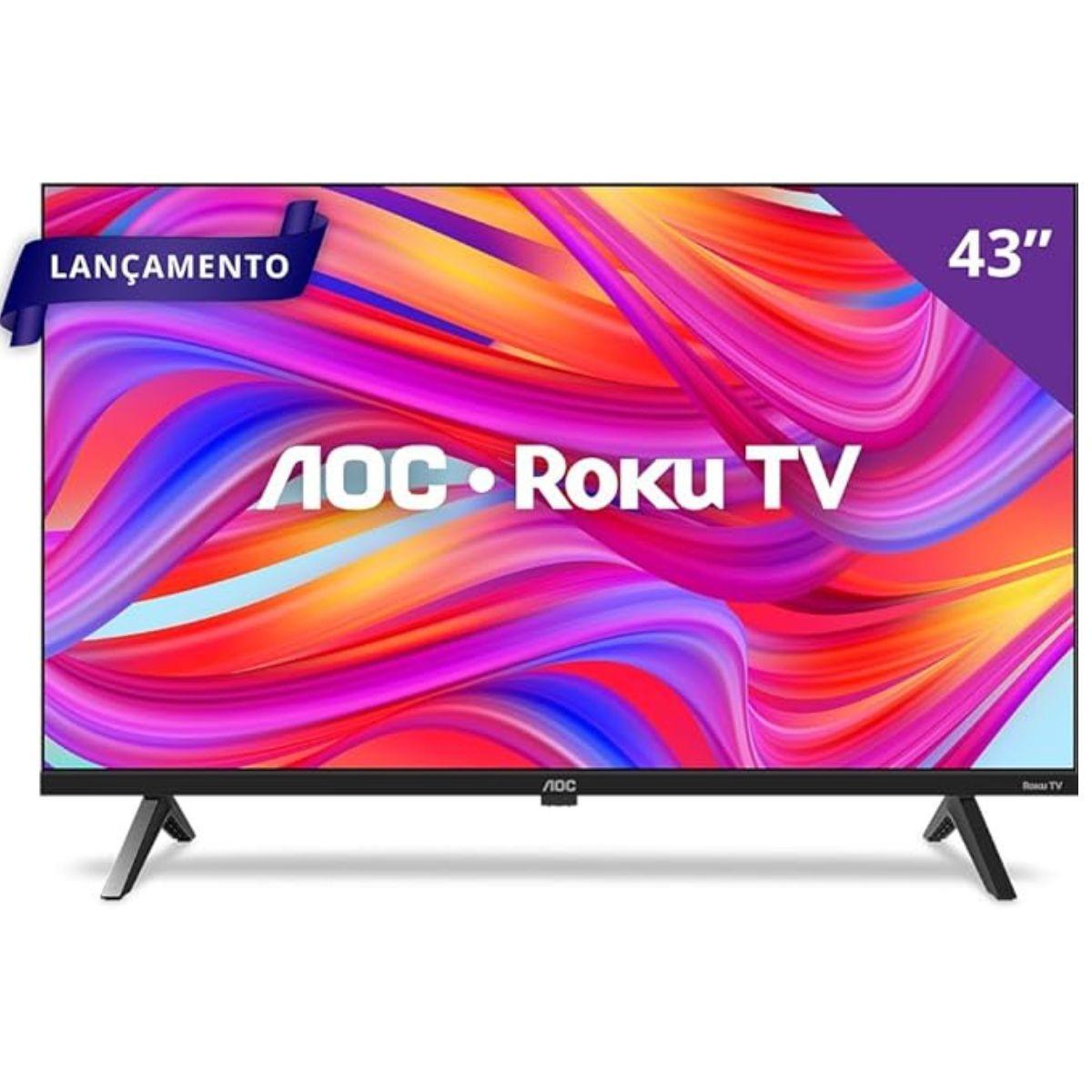 Miniatura Smart Tv 43 Full Hd Aoc Roku Tv 43S5045/78G Hdmi 1 Usb Wifi