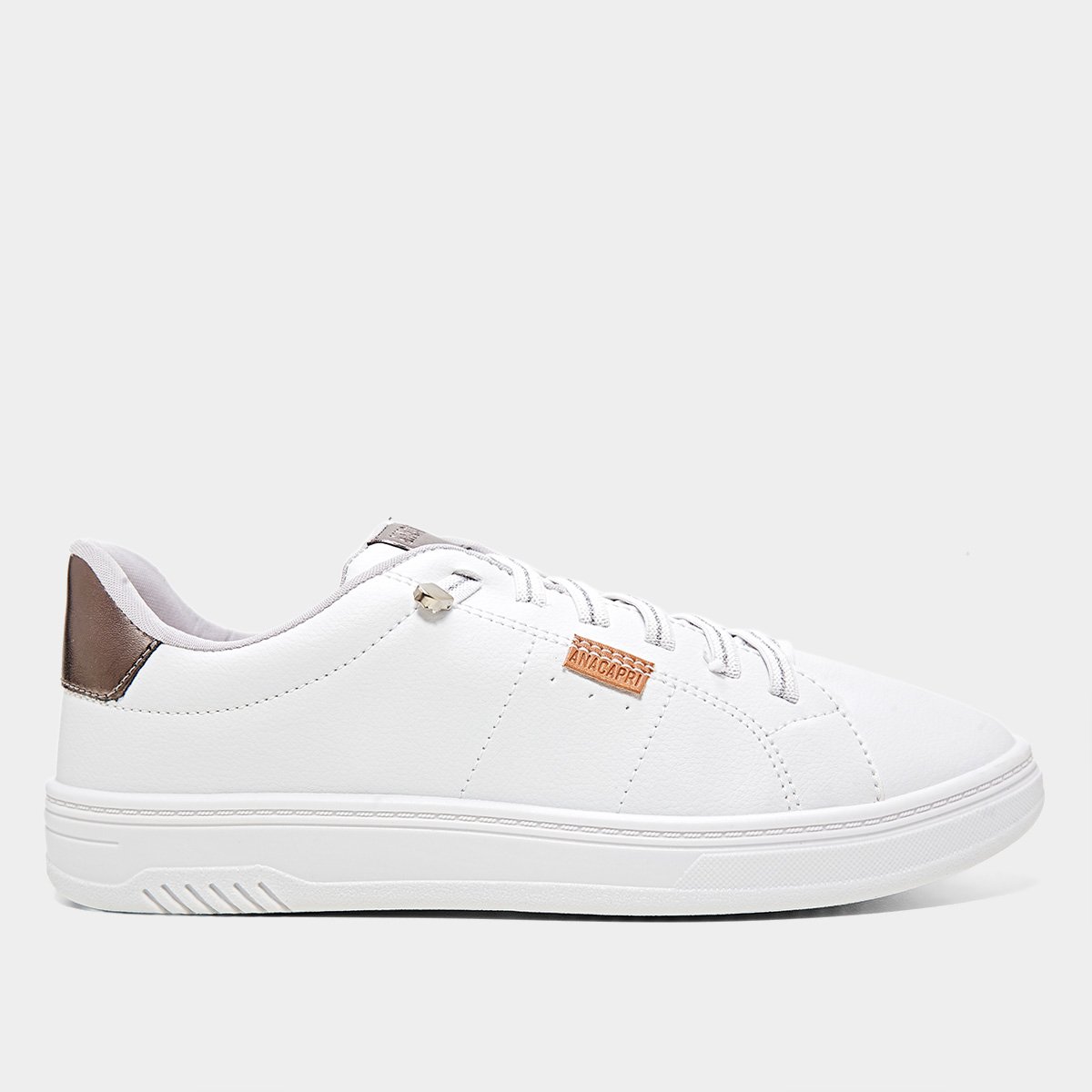 Miniatura Tênis Anacapri Smart Feminino Branco+prata - 34