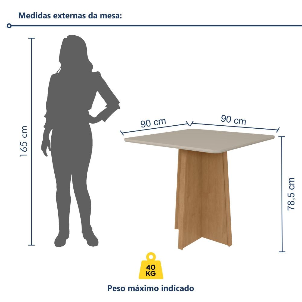 Quadr Mesa de Jantar 4 Lugares Quadr… | Shopping do Inter
