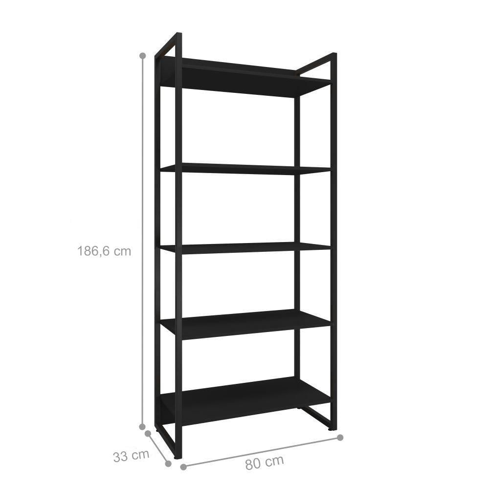 Miniatura Conjunto Estantes Atena Preto