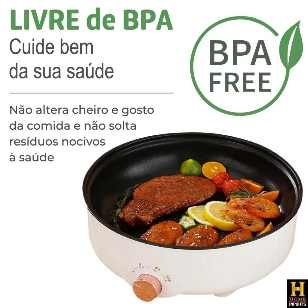 Miniatura Panela Elétrica Assadeira Antiaderente Grande 3 Níveis 600W