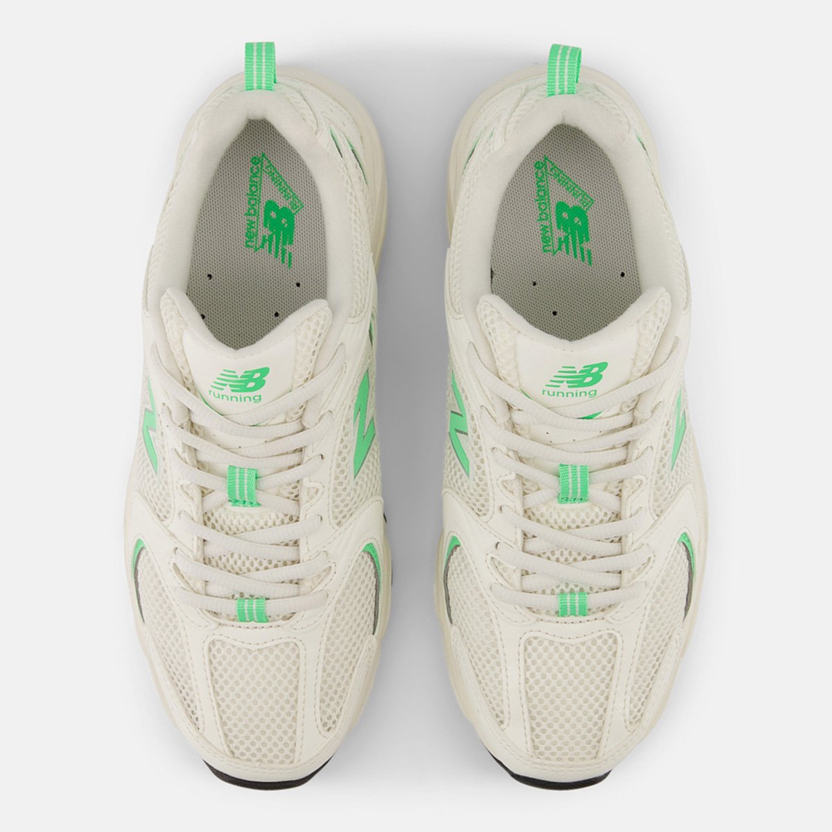 Miniatura Tênis New Balance 530 Creme+Verde - 34